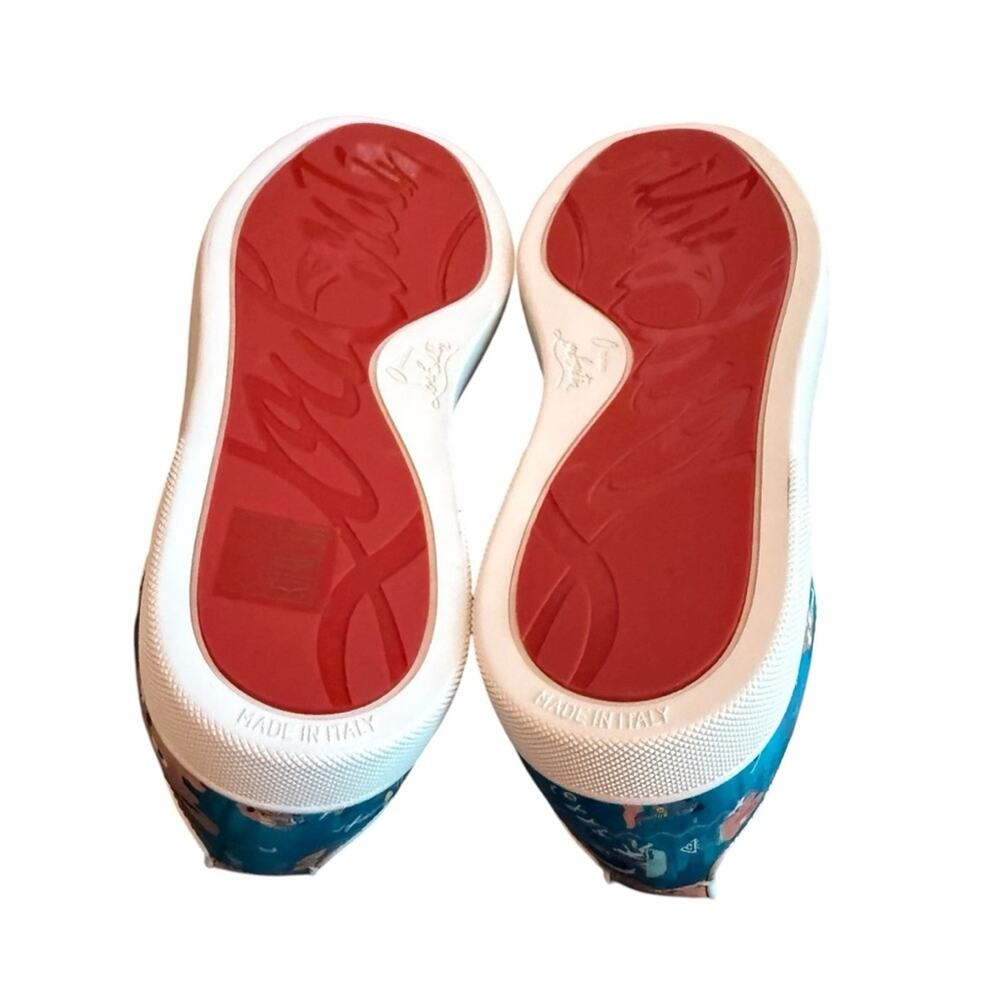 Christian Louboutin Louis Junior Spikes Sneakers Oddyssey Print EU 40 US Men's 7 - Picture 9 of 11